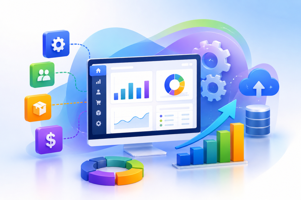 ERP migration from legacy systems to modern cloud-based ERP infrastructure